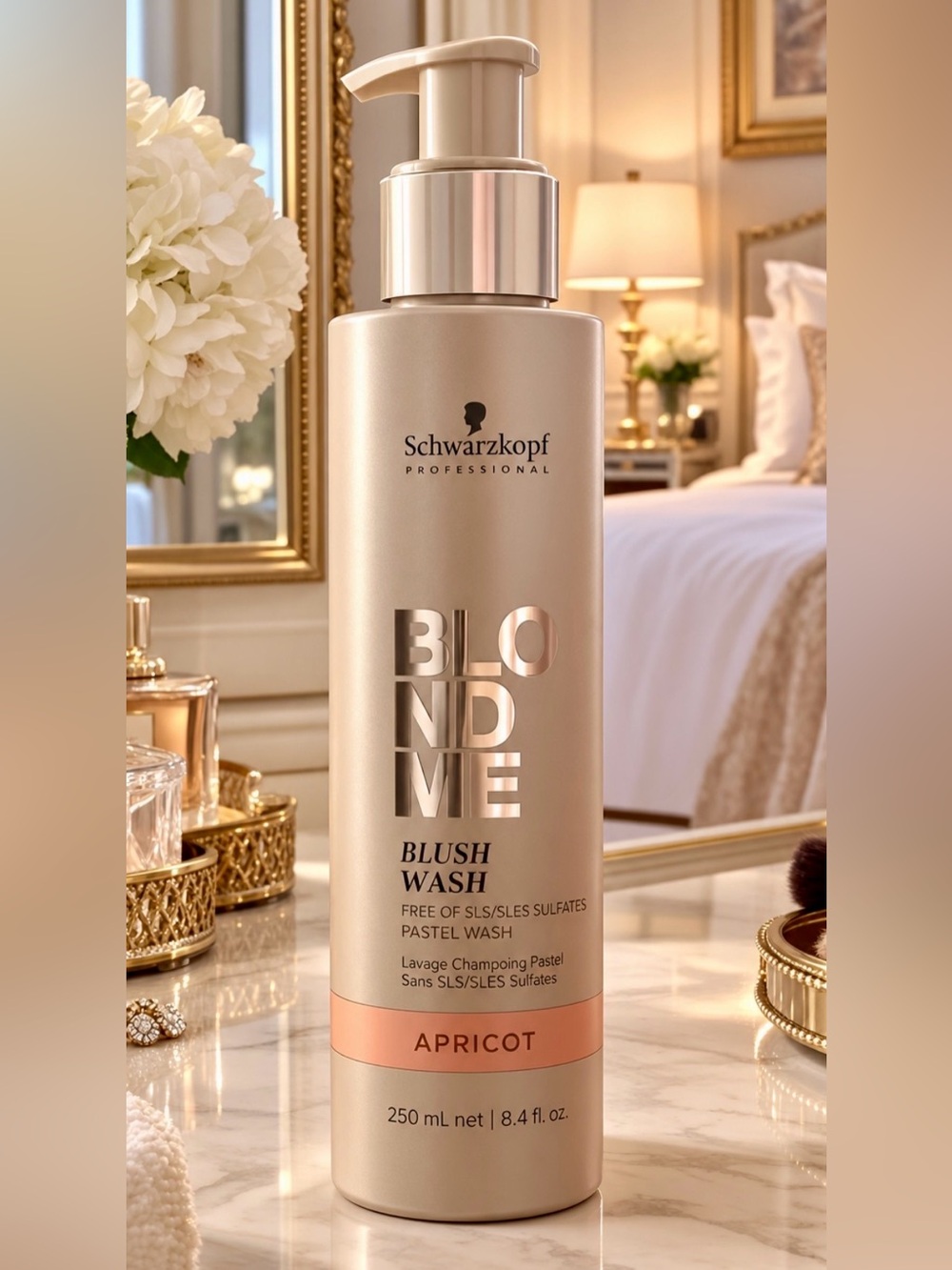 Schwarzkopf BlondMe Blush Wash APRICOT 8.4oz.~NEW